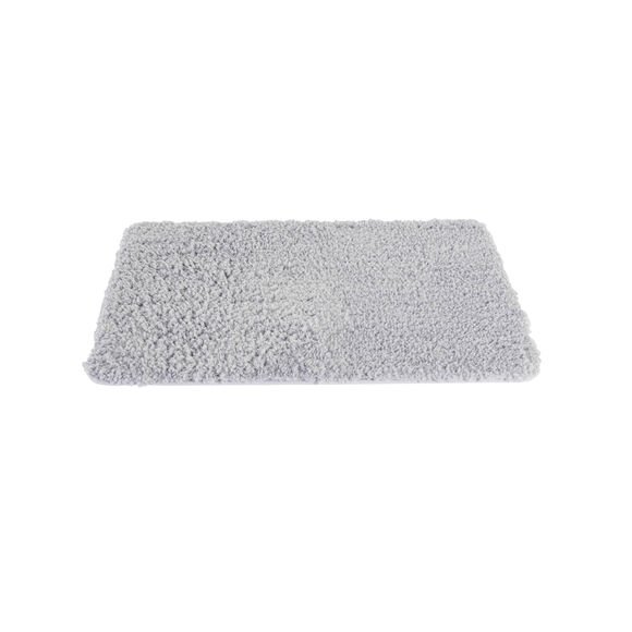 Tapis de bain uni moelleux microfibre (gris perle) Tapis de bain uni moelleux microfibre (gris perle)